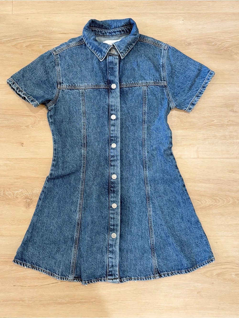 Zara Girls Denim Button Down Denim Shirt Dress